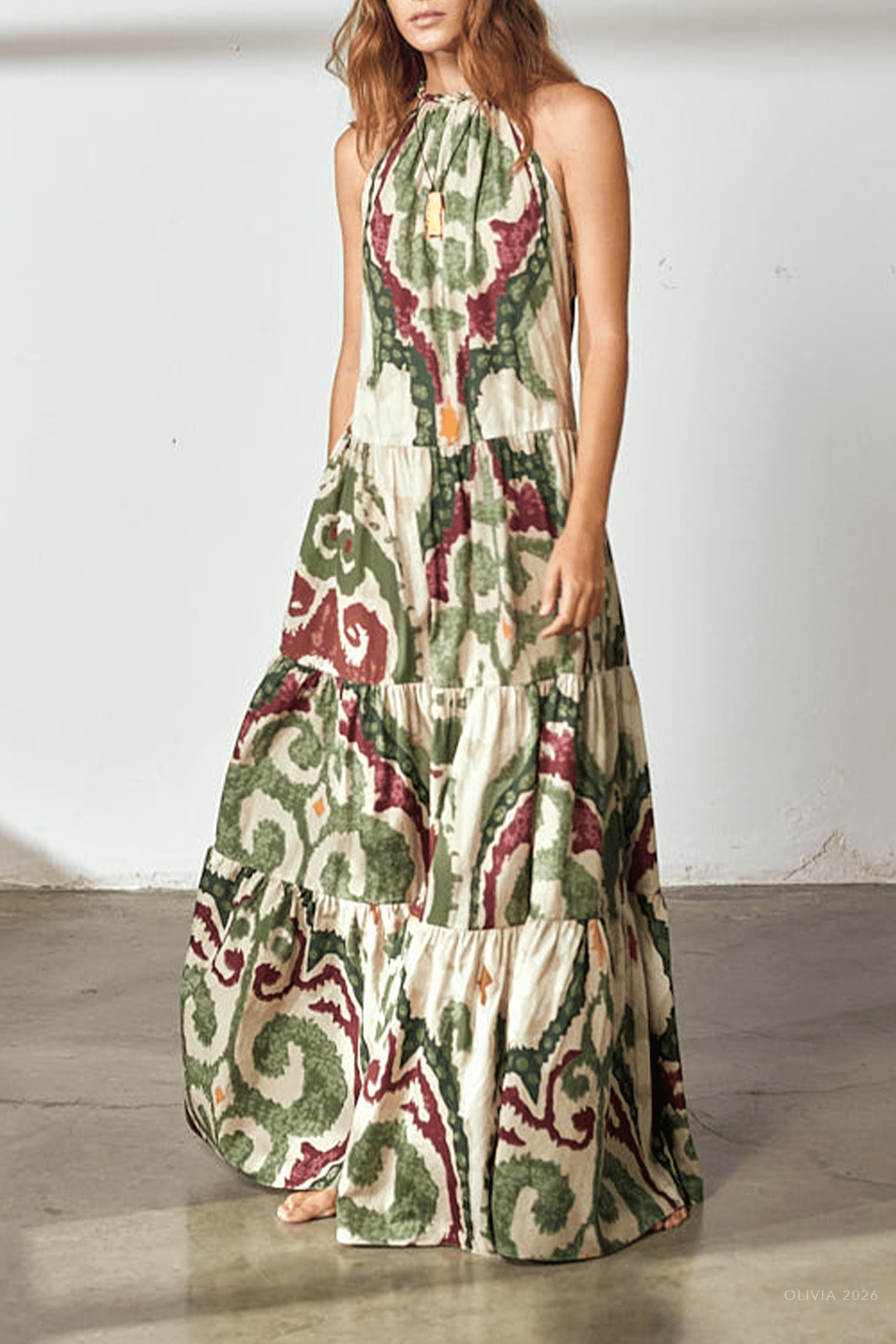 Violet Dress in Ikat Green - shop - olivia.com