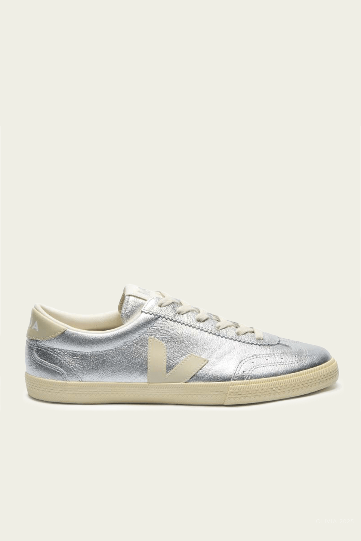 Volley O.T. Leather Sneaker in Silver Pierre - shop - olivia.com