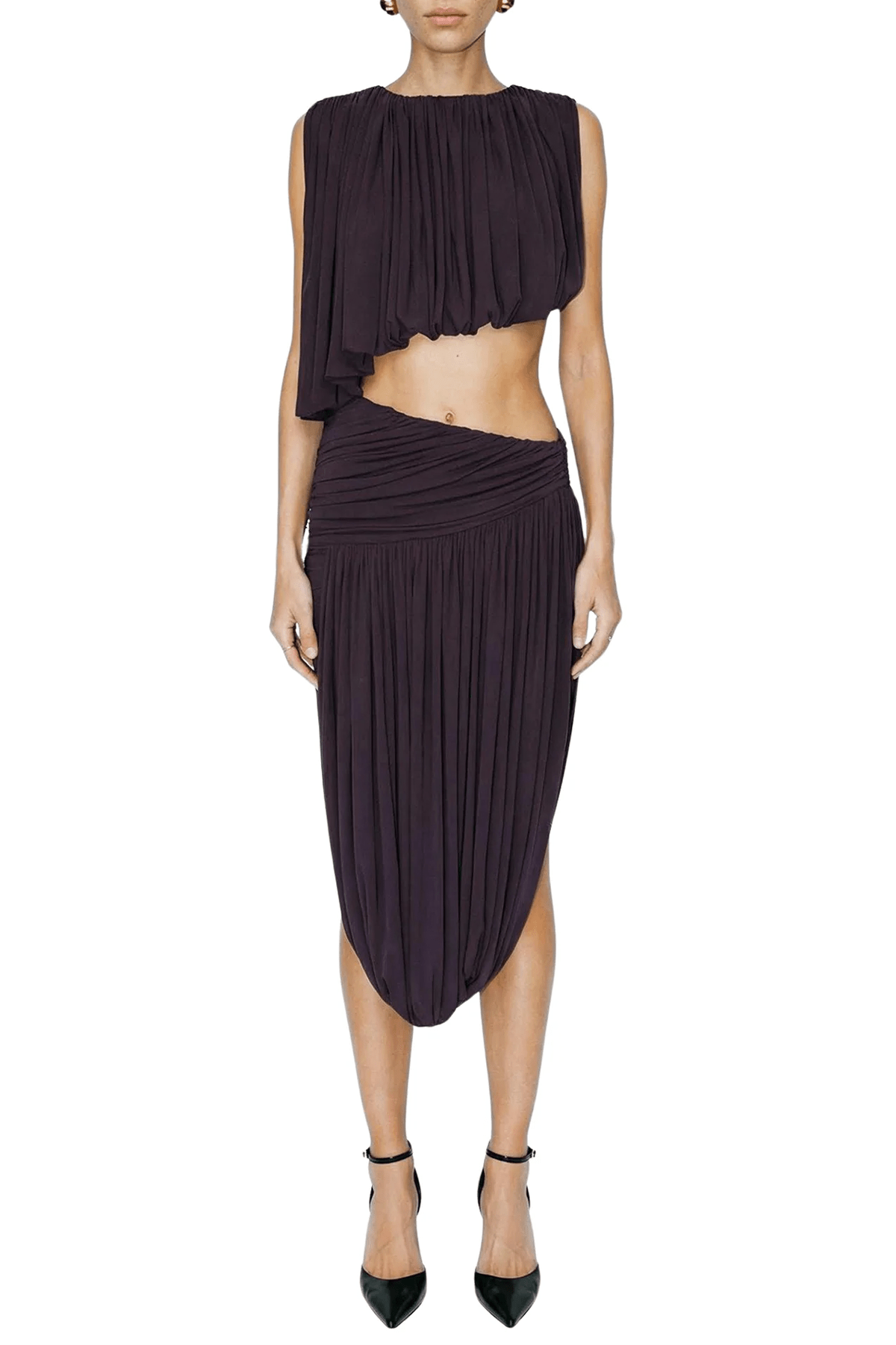 Wes Skirt in Dark Plum - shop-olivia.com