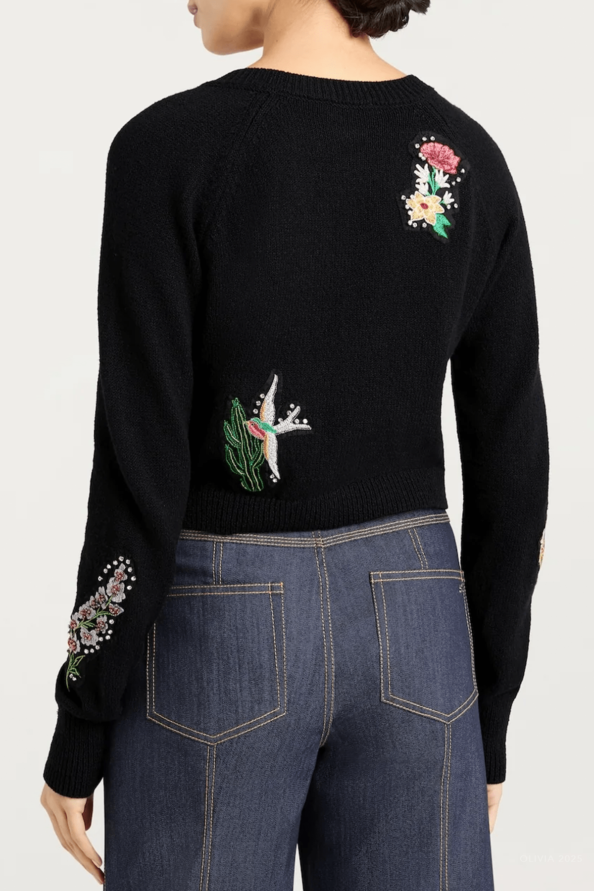 Western Amour Millie Cardigan in Black Multi - shop - olivia.com