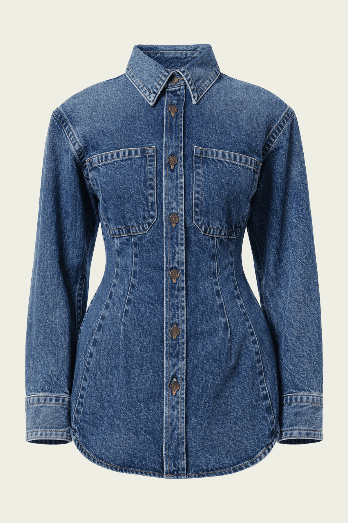 Wilma Denim Shirt in Form - shop - olivia.com