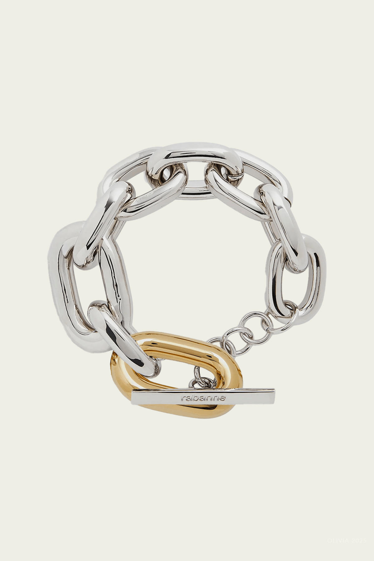 XL - Link Bi - Color Chain Bracelet in Gold Silver - shop - olivia.com