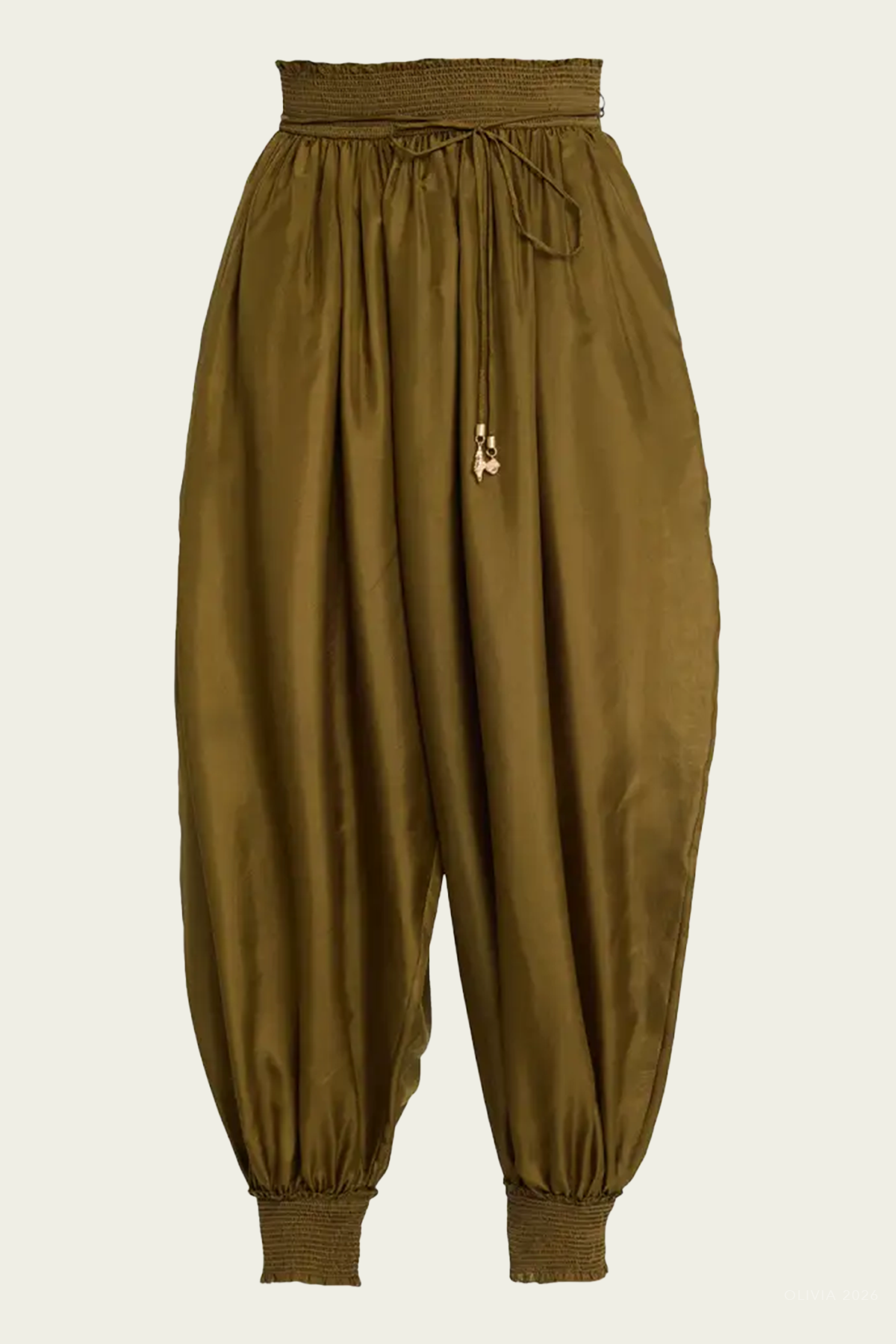 Mahon Harem Pant in Olive