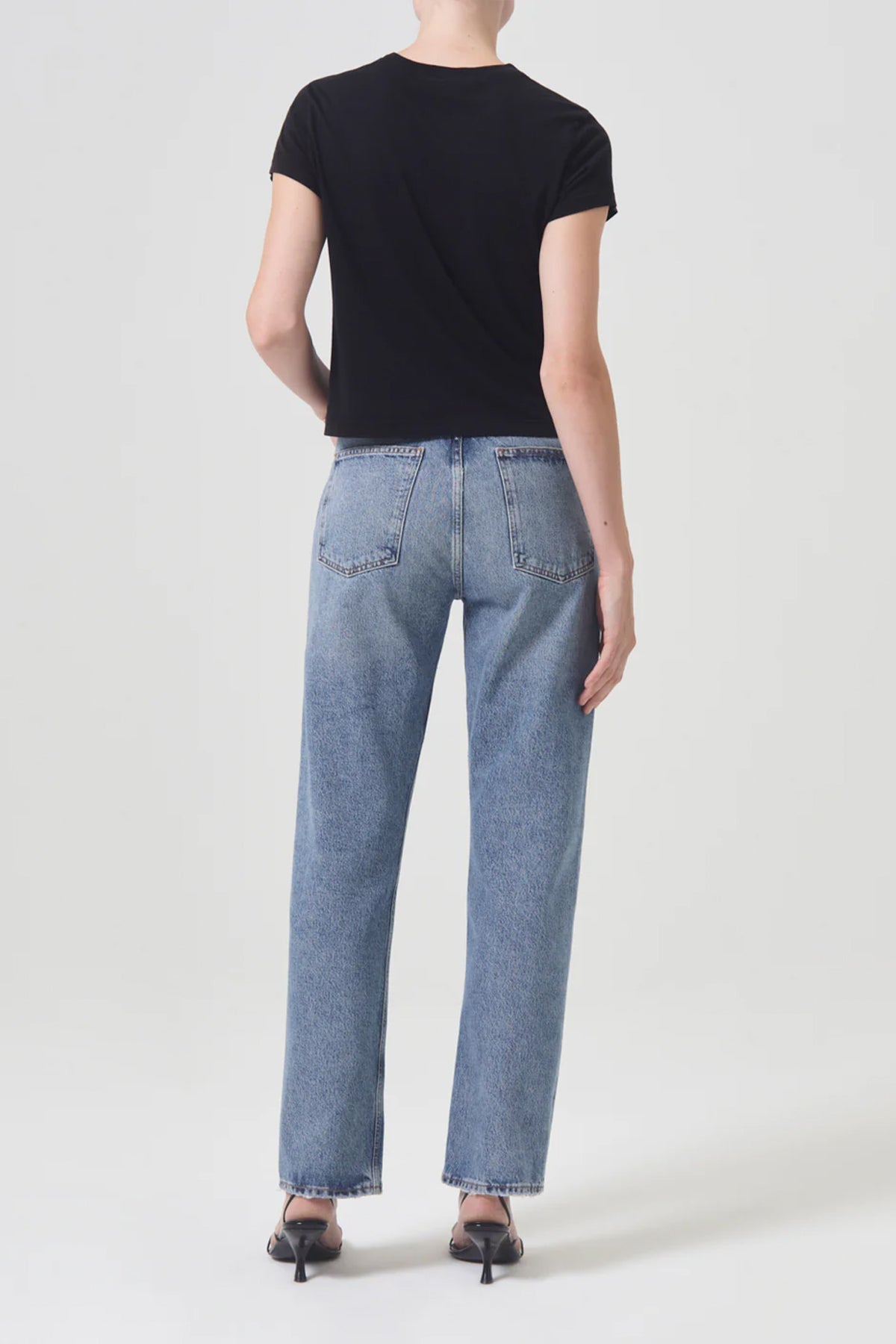 90's Pinch Waist High Rise Straight in Navigate - shop-olivia.com