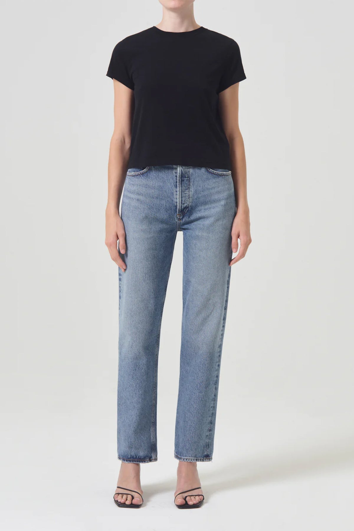 90's Pinch Waist High Rise Straight in Navigate - shop-olivia.com