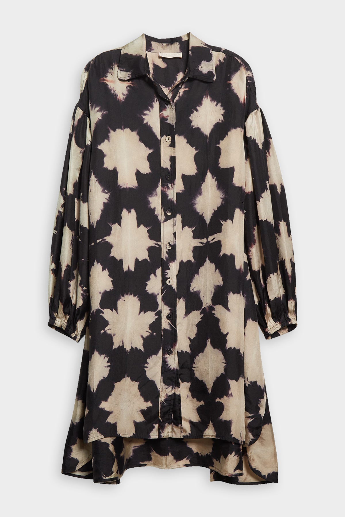 Alejandra Shirt Dress in Noir Blur - shop-olivia.com