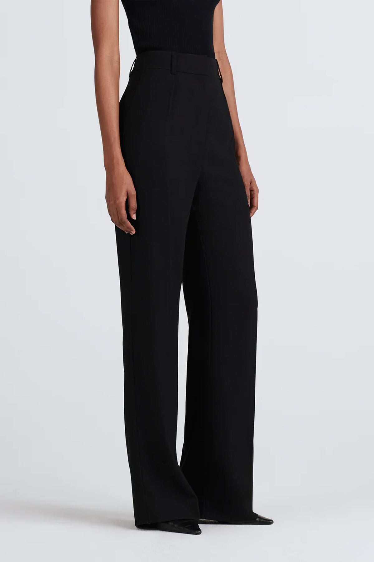Alice Wide-Leg Trouser in Black - shop-olivia.com