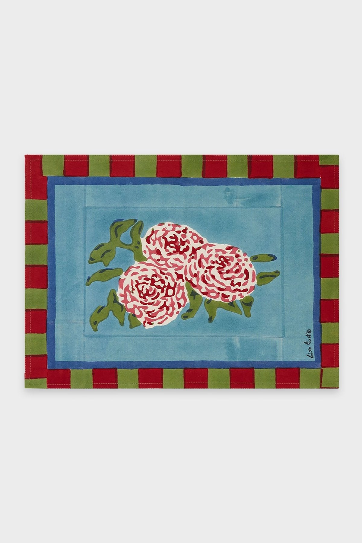 American Placemat 35 x 48 Leopard Stripes in Sky - shop-olivia.com