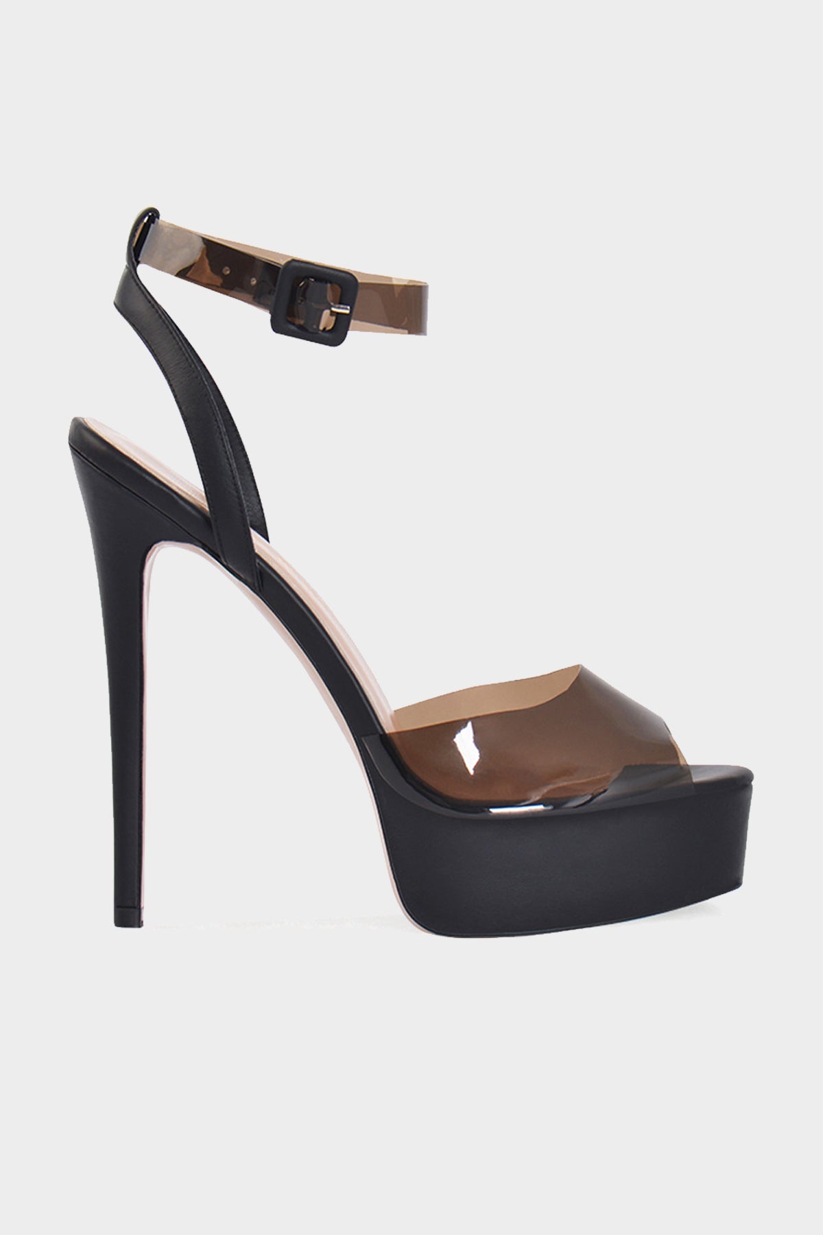 Antigone PVC Platform Sandal in Black - shop-olivia.com