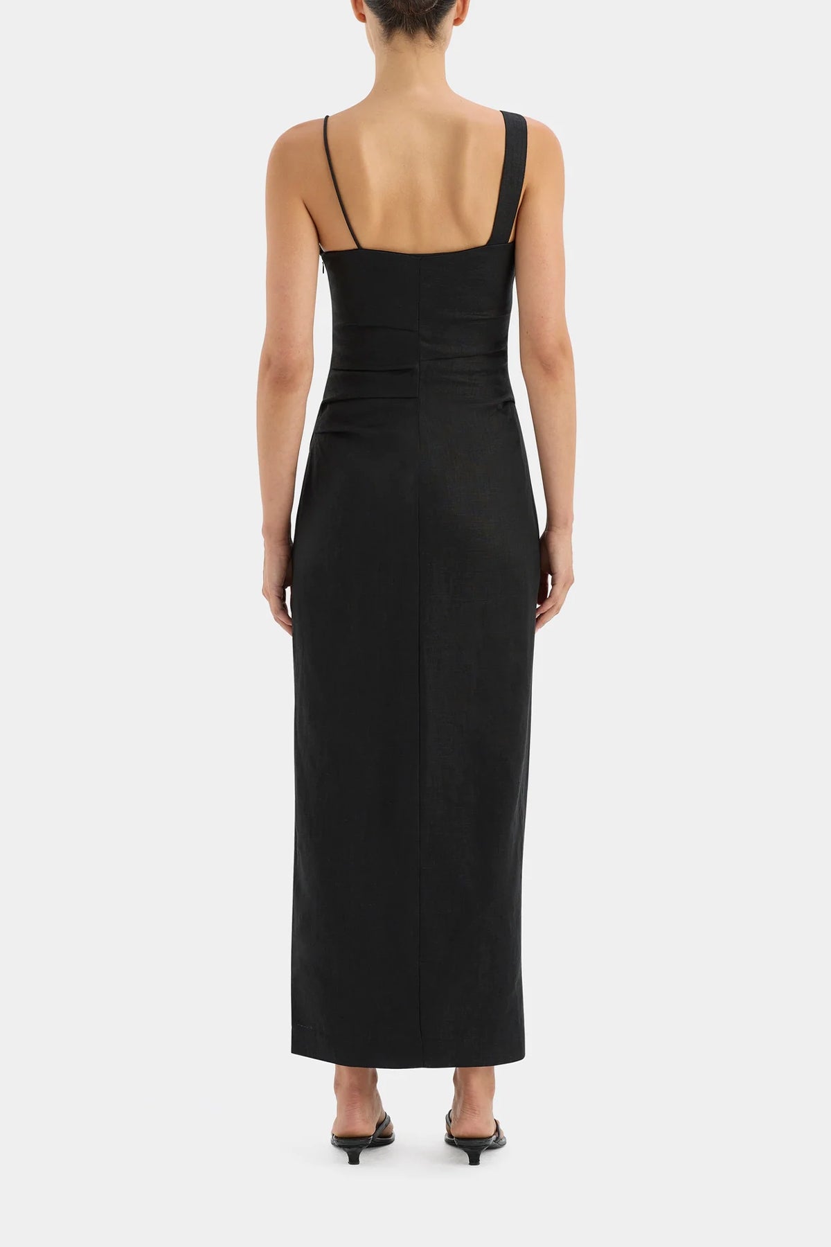 Antonia Beaded Midi Dress in Black - shop-olivia.com
