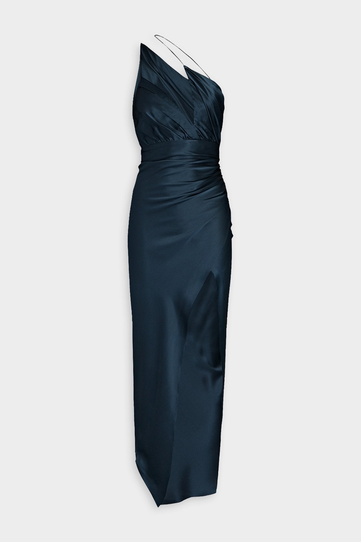 Asymmetric Plunge Dress in Night - shop-olivia.com