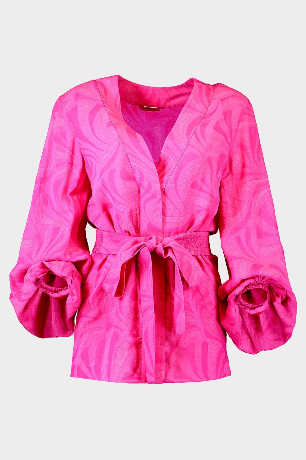 Athena Wrap Top in Pink - shop-olivia.com