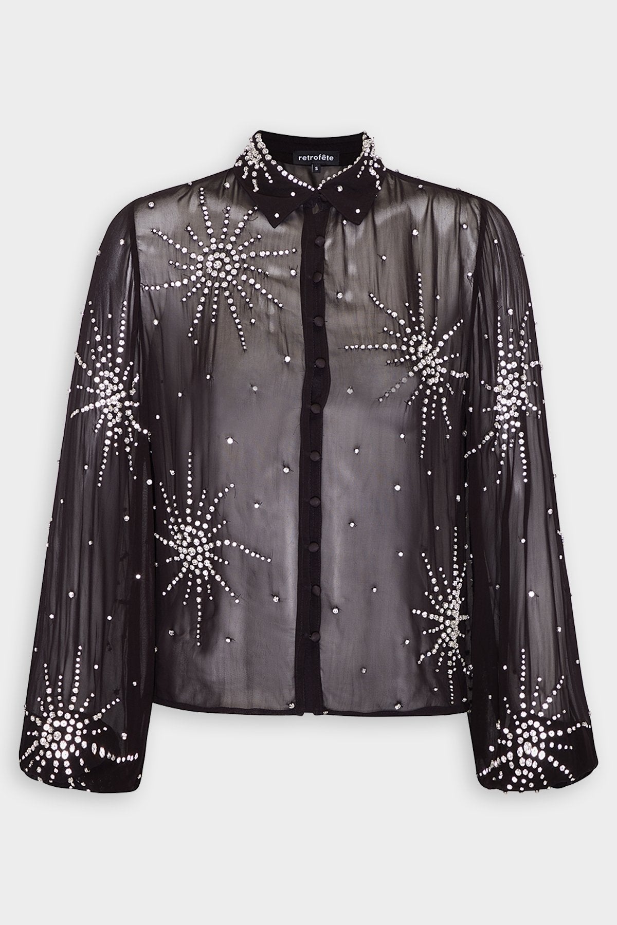 Auri Shirt in Sunburst Black - shop-olivia.com