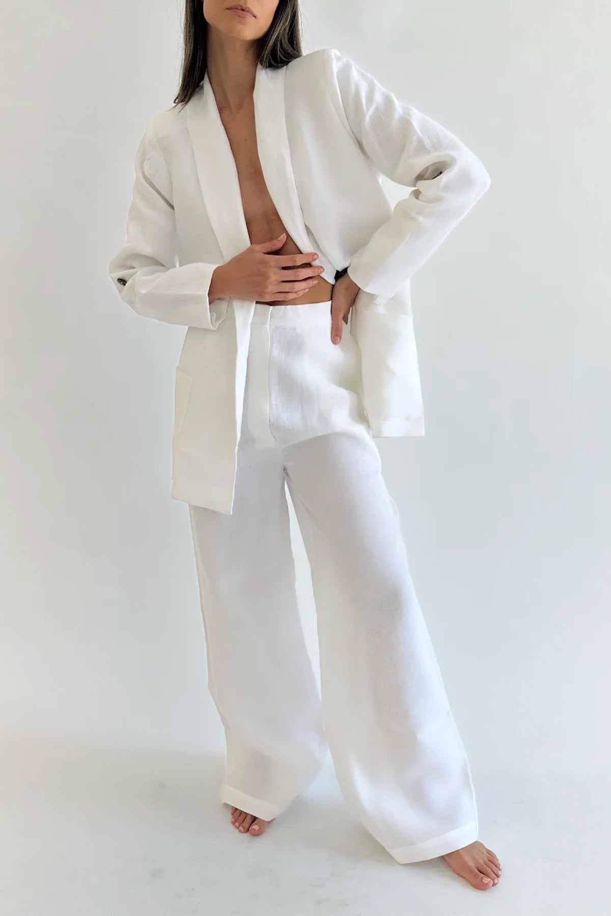 Bianca Trousers in White - shop-olivia.com