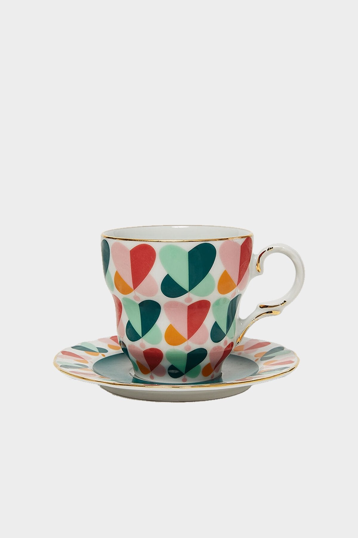 Lilium Zafferano Big Mama cup and saucer in multicoloured - La Double J