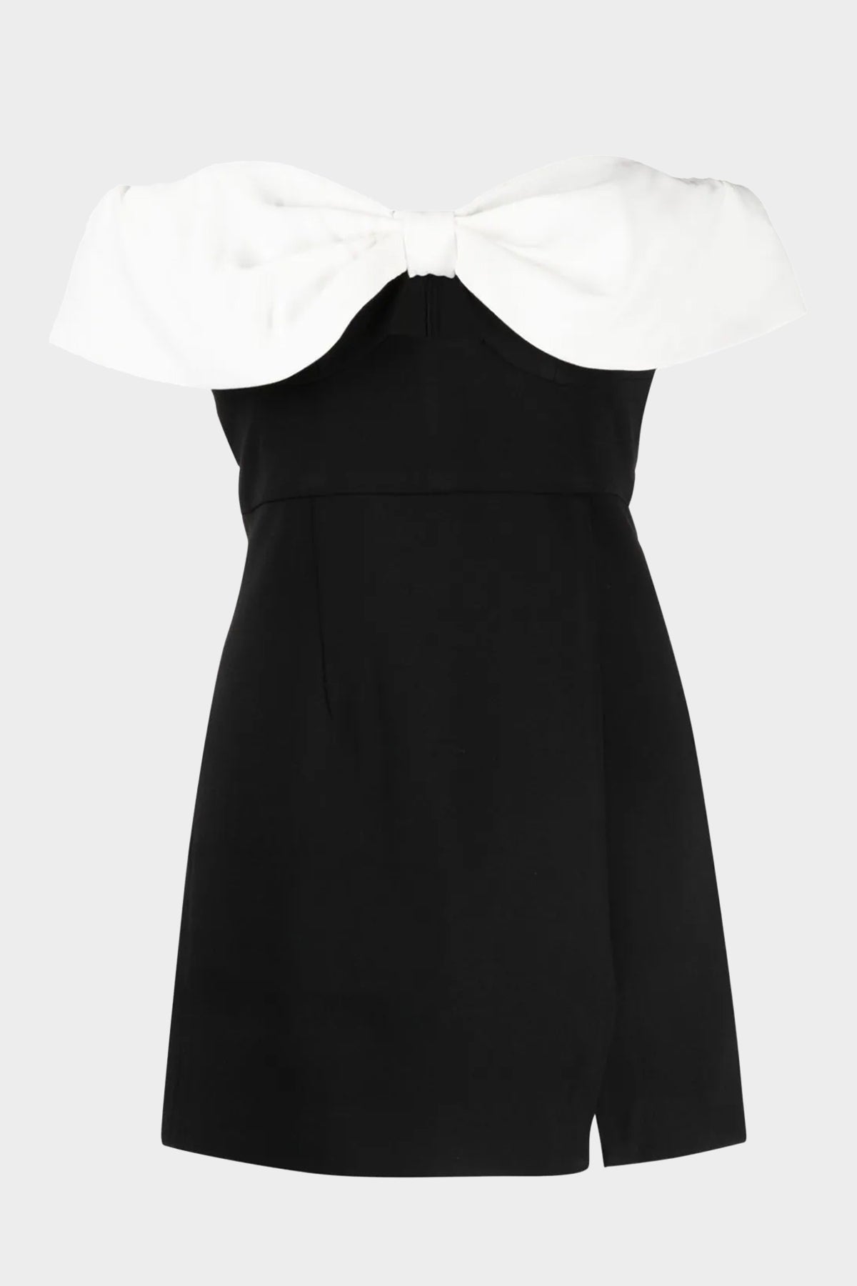 Black Crepe Bow Mini Dress - shop-olivia.com