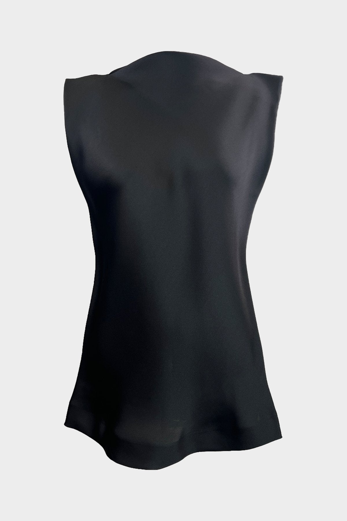 Boatneck Vietnamese Silk Blouse in Black - shop-olivia.com