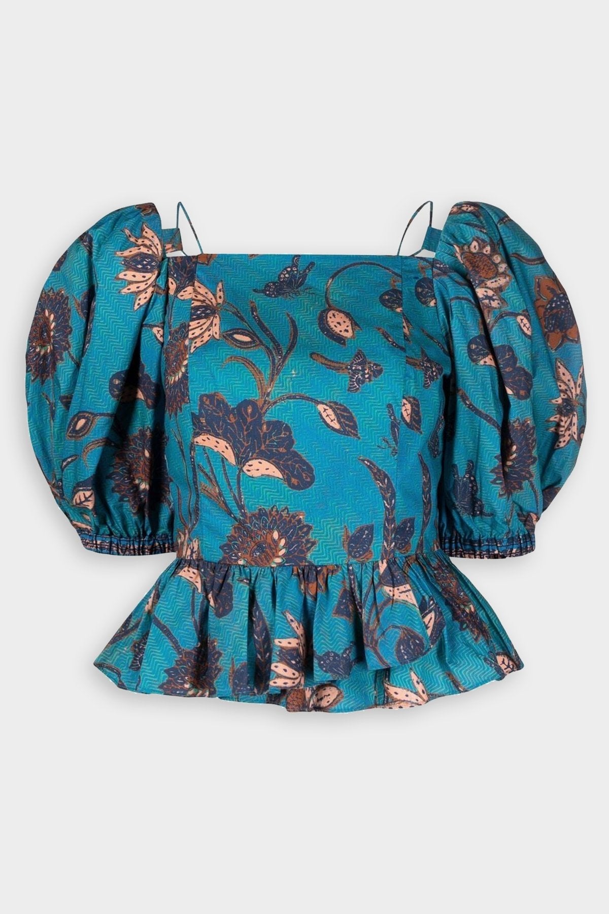 Carlotta Blouse in Lagoon - shop-olivia.com