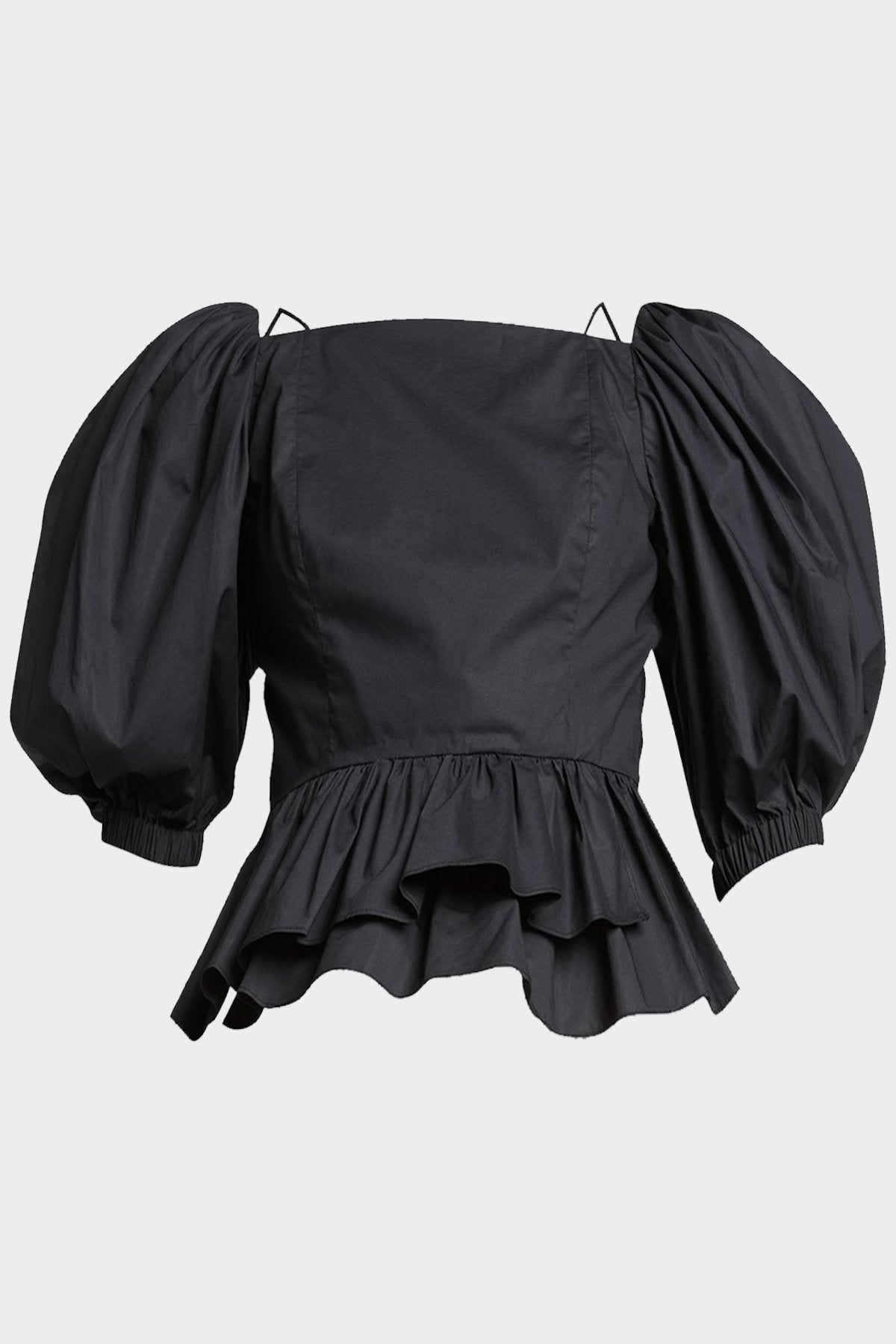 Carlotta Blouse in Noir - shop-olivia.com