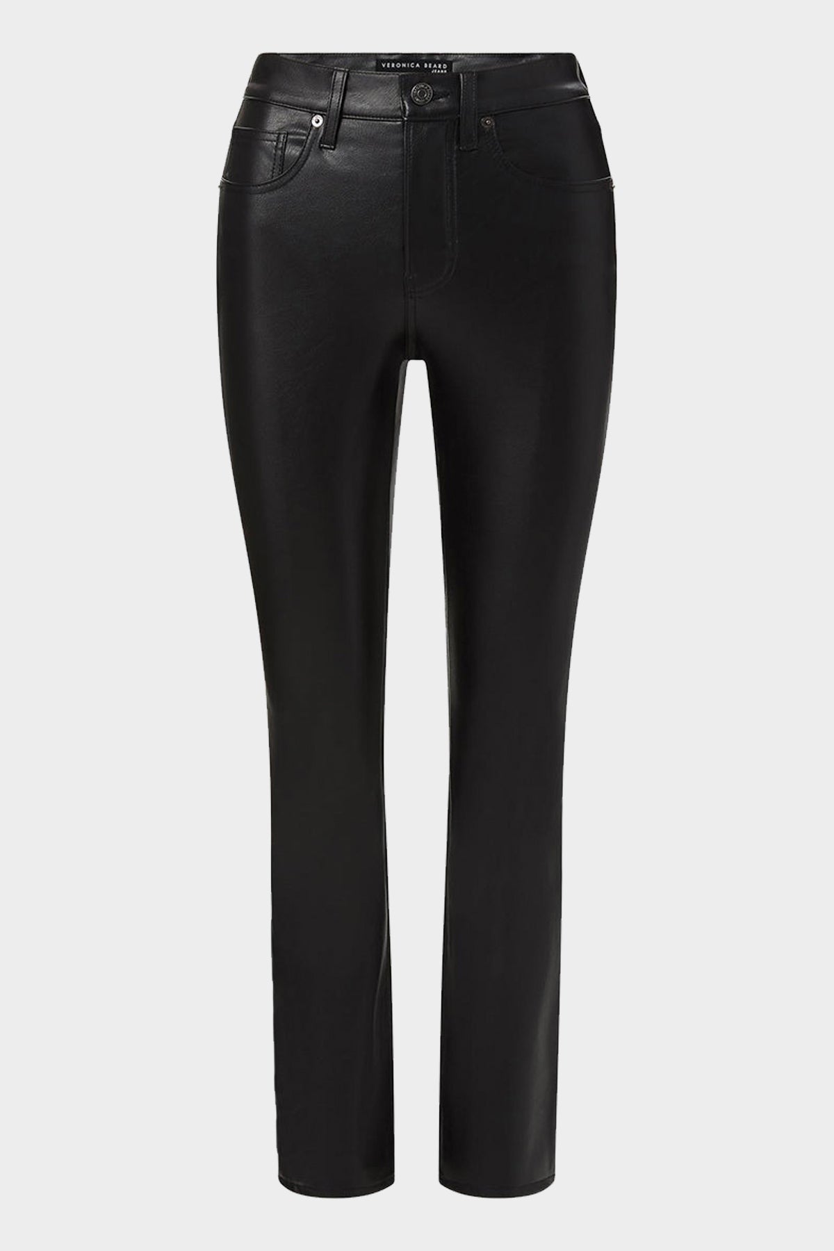 Carly Kick-Flare Vegan Leather Pant in Black - shop-olivia.com