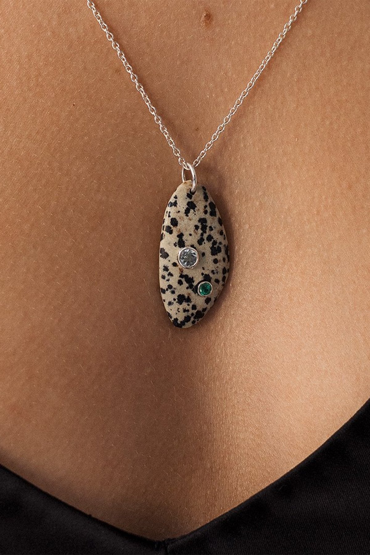 Ceremony Necklace in Dalmatian - shop-olivia.com