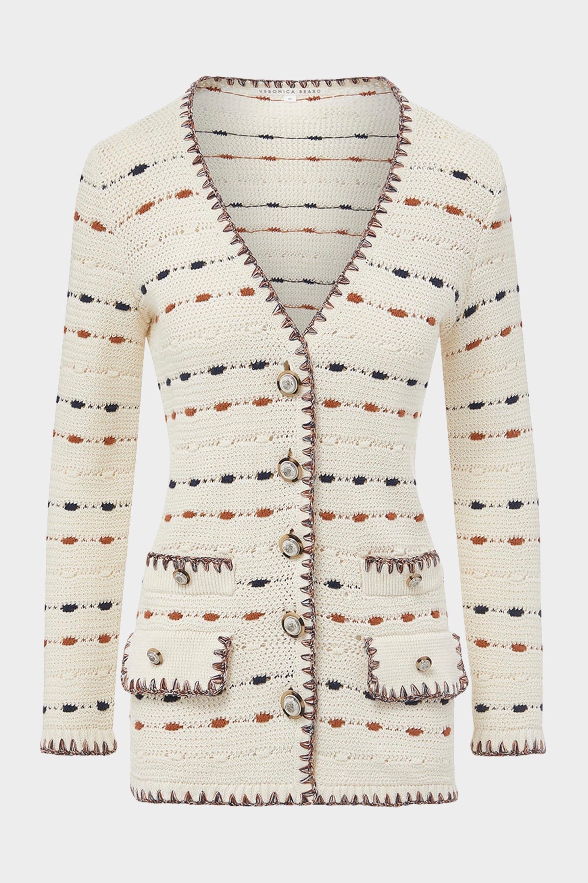 Ceriani Knit Jacket in Off White Multi - shop-olivia.com