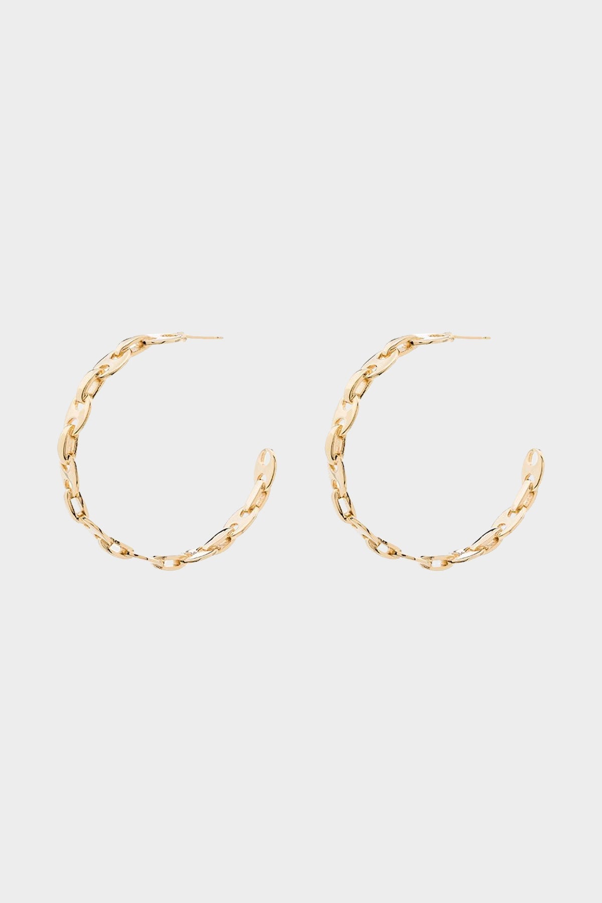 Chain-Link Hoops Earrings in Gold - shop-olivia.com