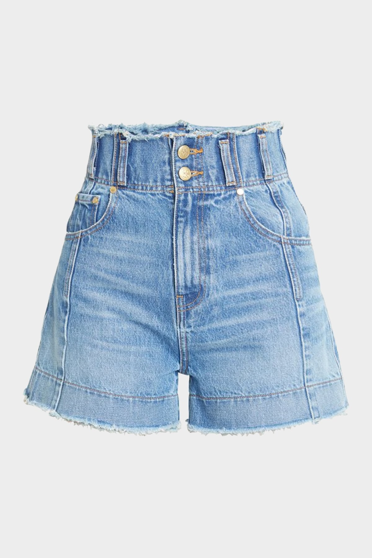 Charlotte High-Rise Denim Shorts in Danube - shop-olivia.com