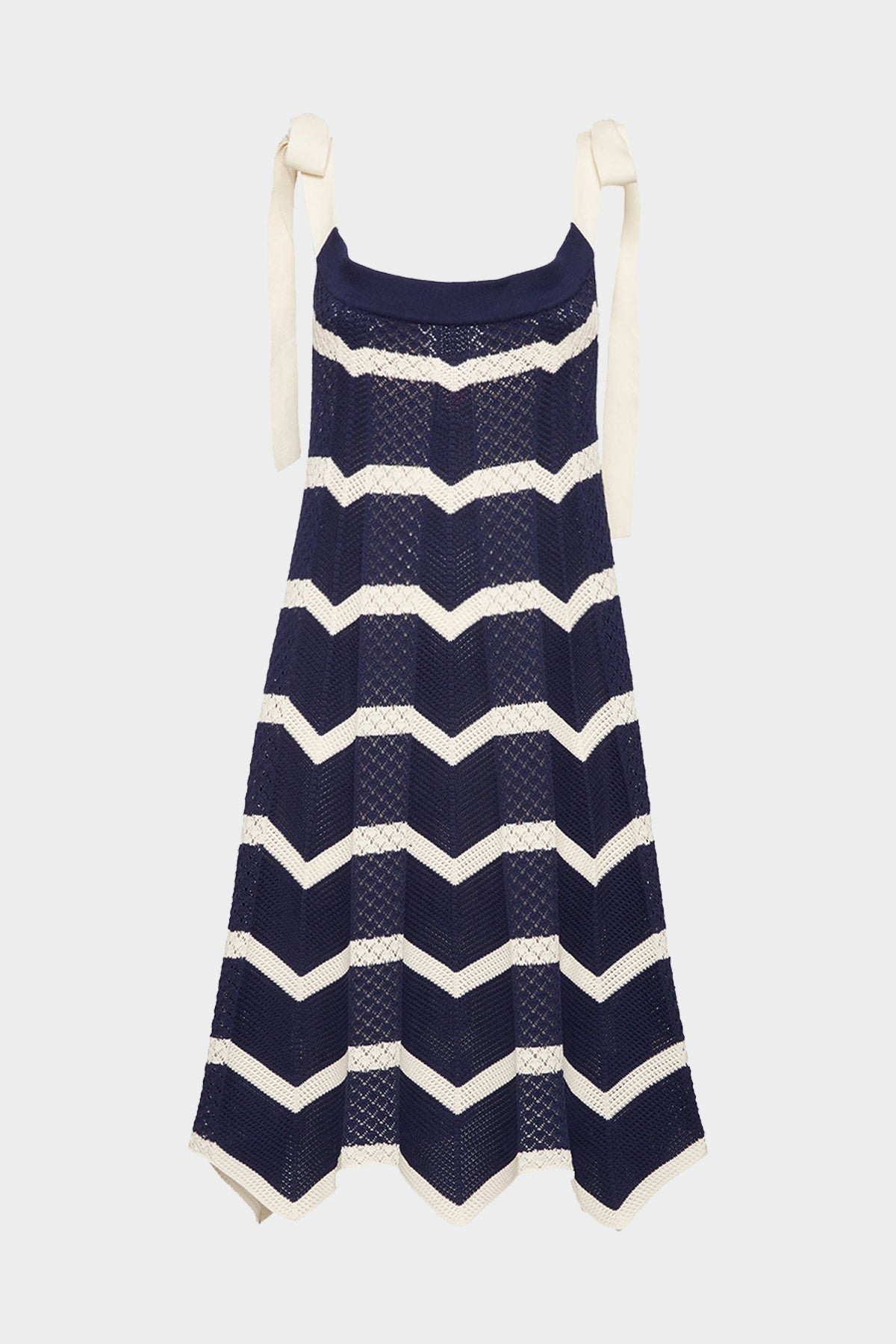 Chevron Mini Dress in Navy Avorio - shop-olivia.com