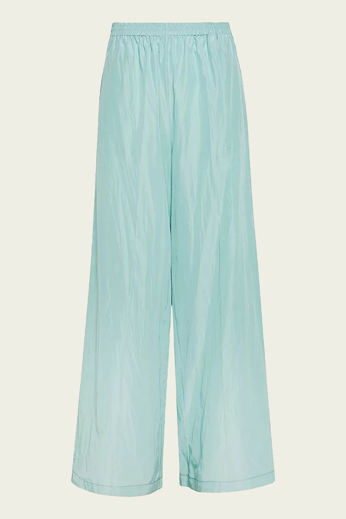 Chic Taffeta Palazzo Pants in Aquatic