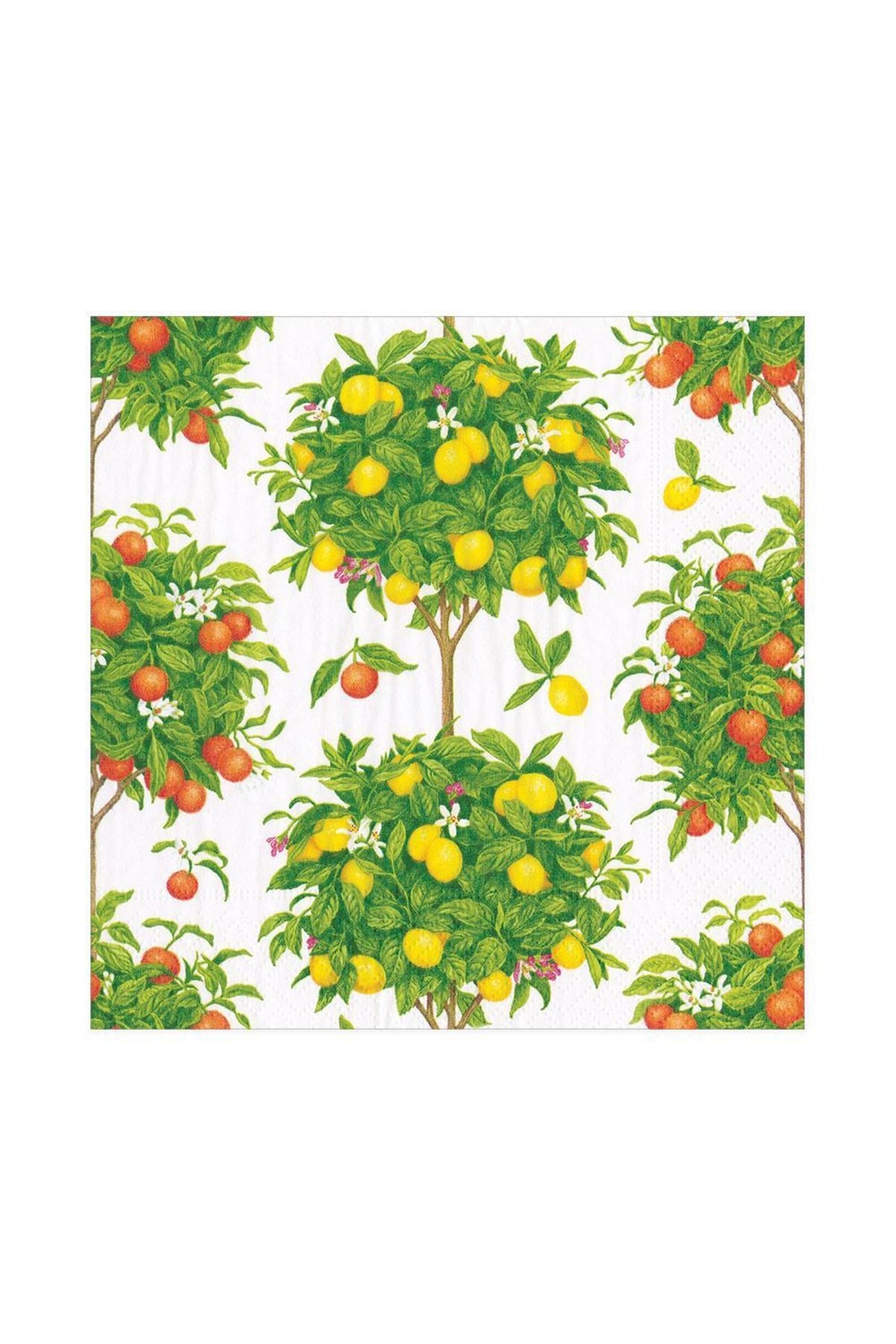 Citrus Topiaries Paper Luncheon Napkins in White - shop-olivia.com