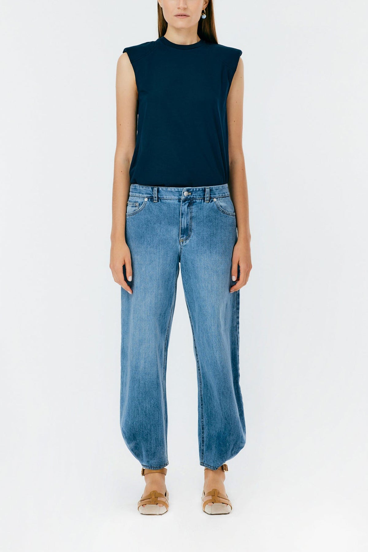 Classic Wash Denim Brancusi Jean in Classic Blue - shop-olivia.com