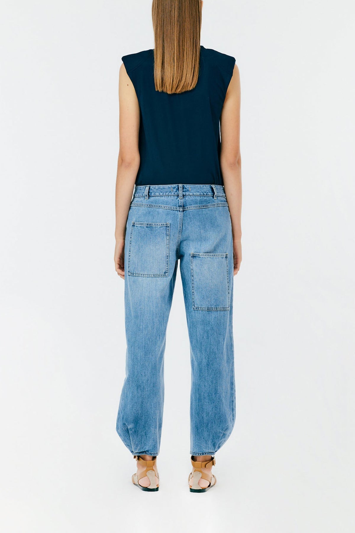 Classic Wash Denim Brancusi Jean in Classic Blue - shop-olivia.com