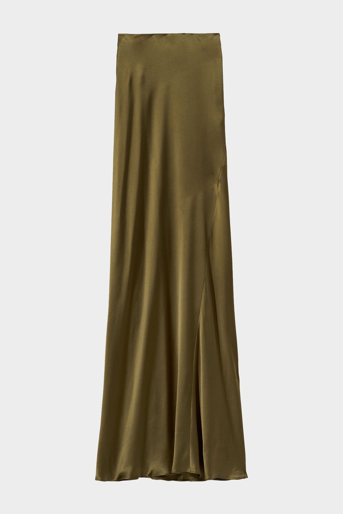 Clecia Silk Maxi Skirt in Olive - shop-olivia.com