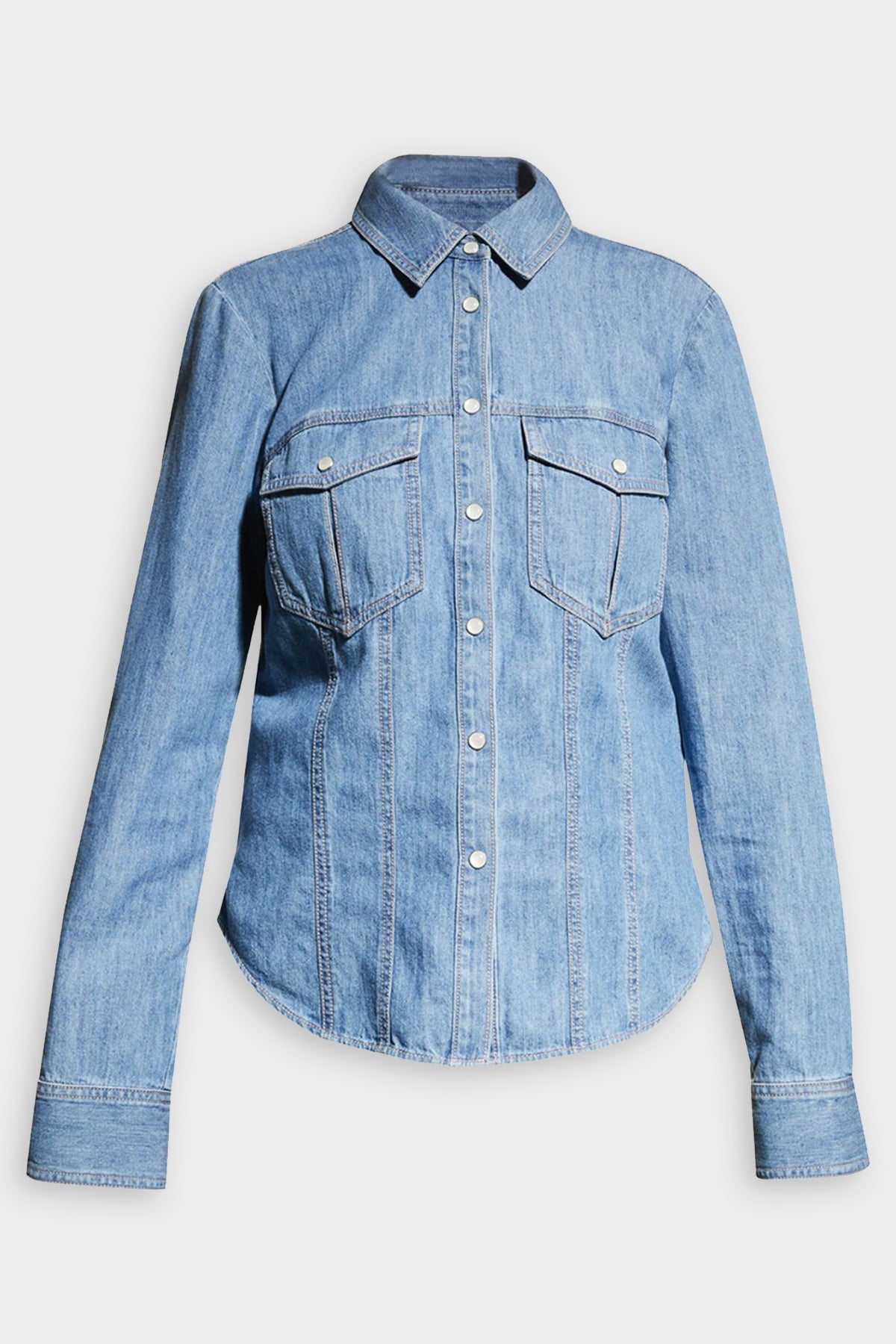 Crawford Blouse in Mystic Blue - shop-olivia.com