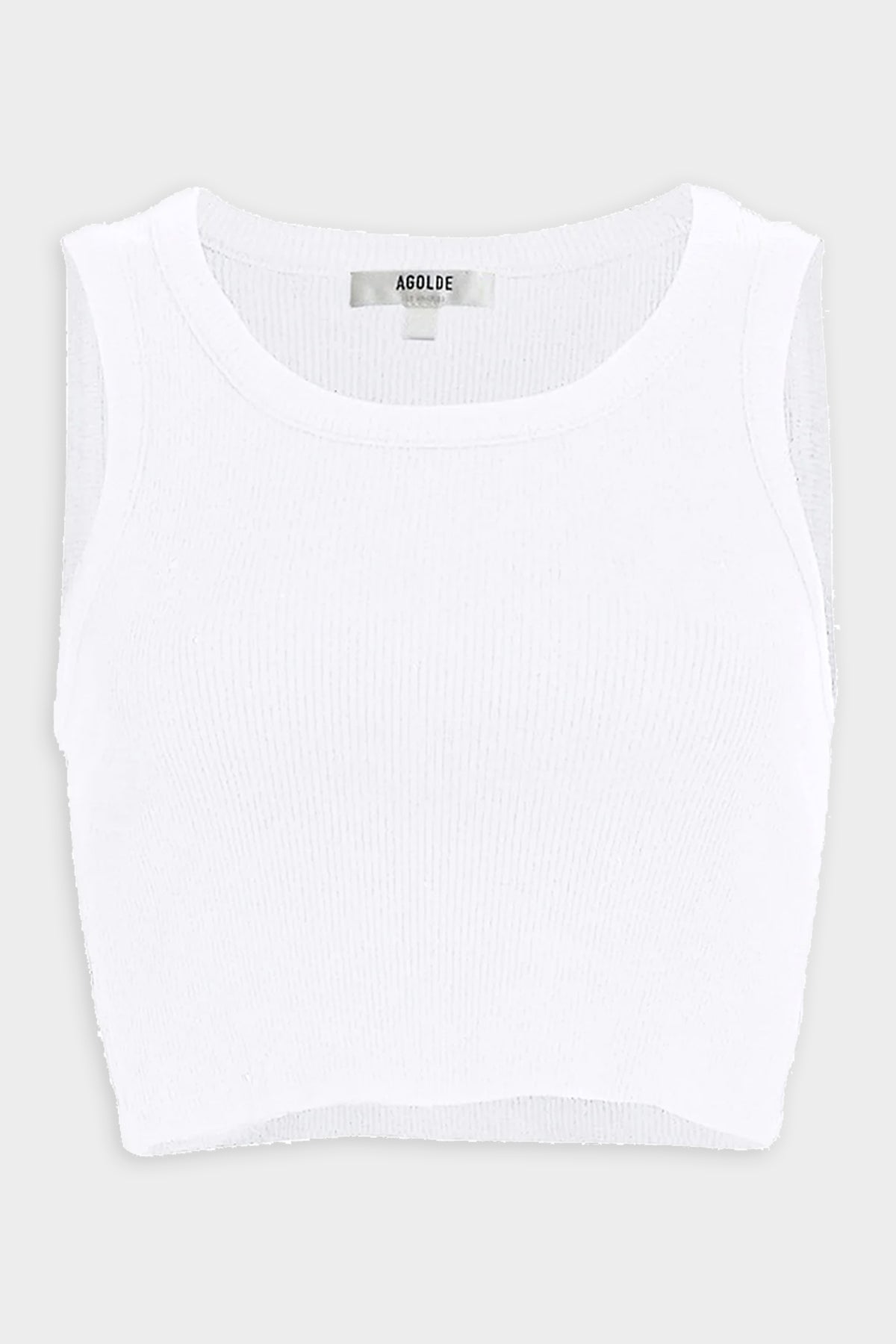 Cropped Poppy Tank in White - shop-olivia.com