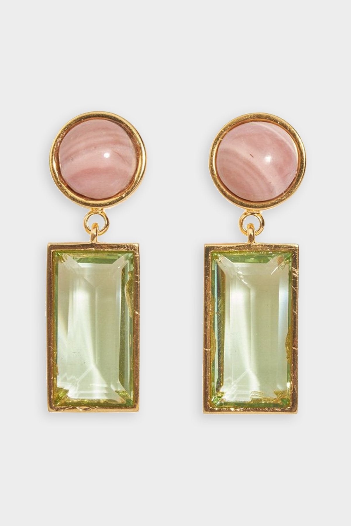 Crystal Column Earrings in Meadow - shop-olivia.com