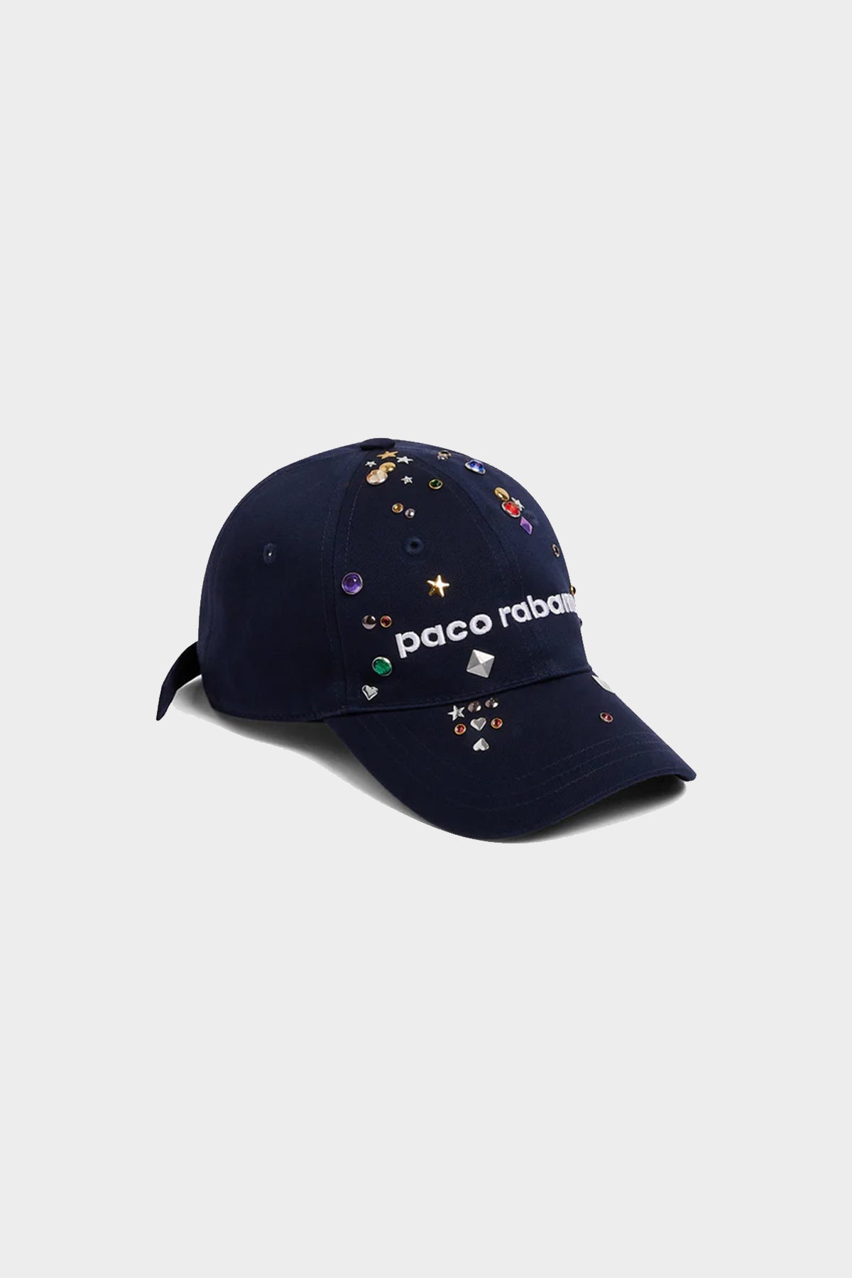 Crystal Embellished Baseball Cap in Navy - shop-olivia.com