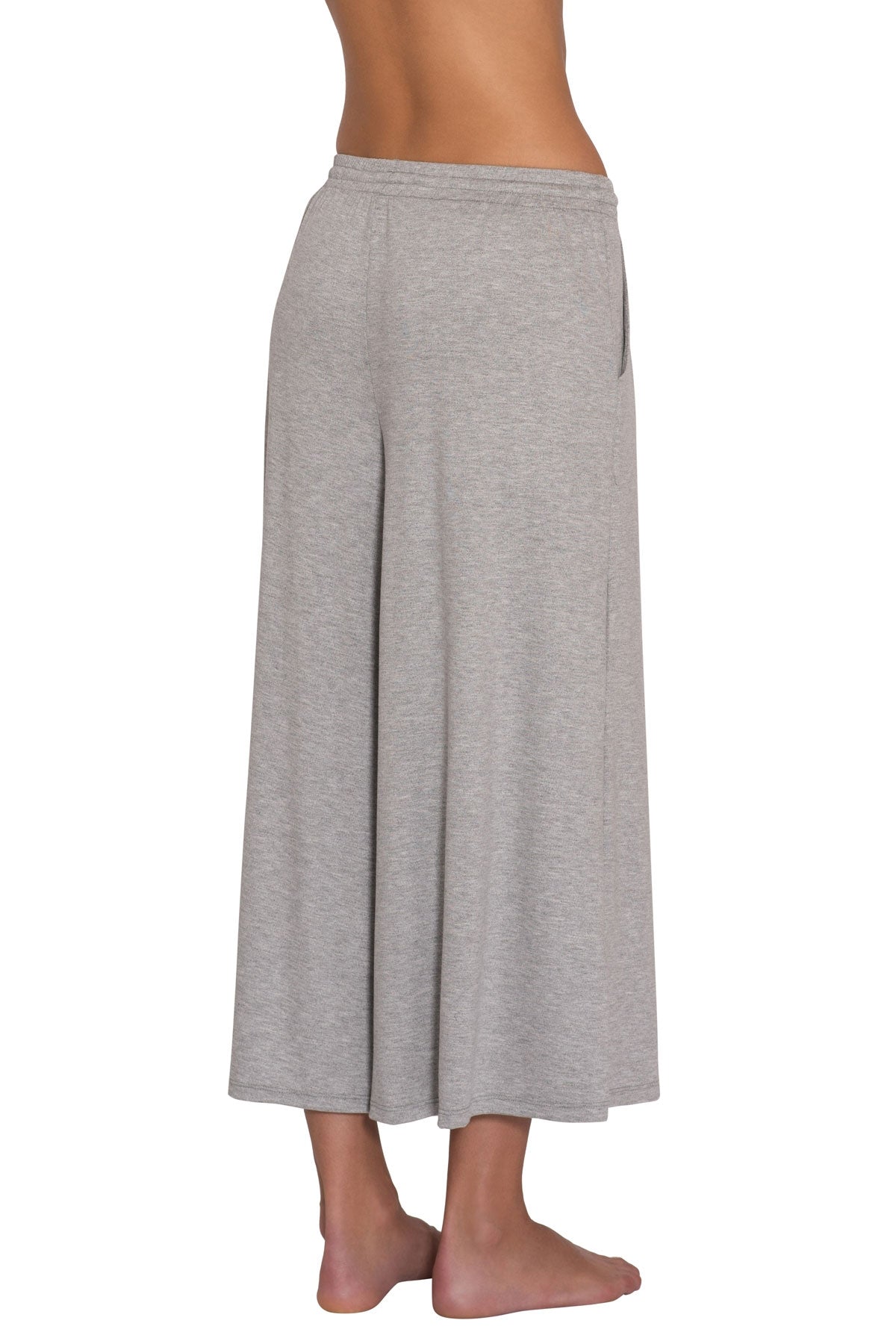 Darby Cropped Wide Leg Pant Heather Grey - shop-olivia.com