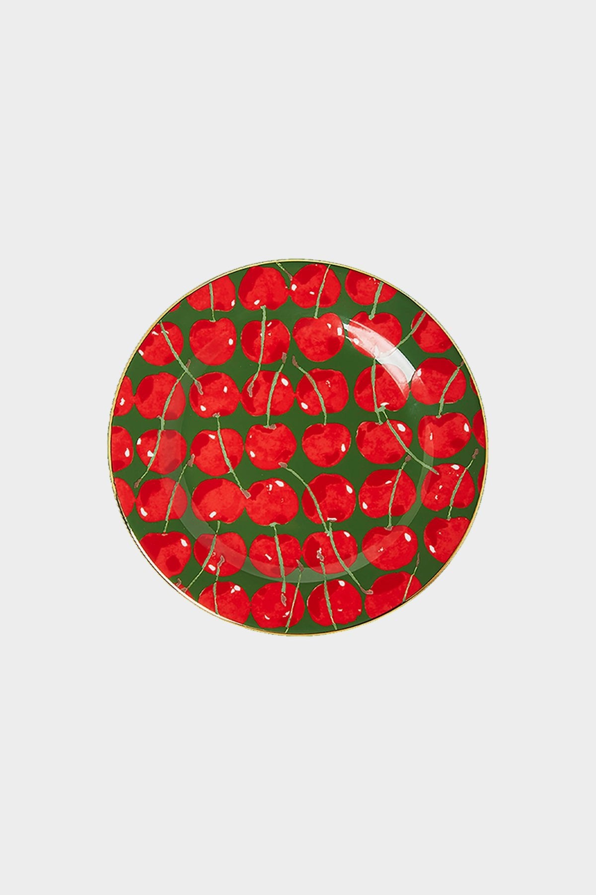 Dessert Plate Set of 2 in Cherries Avorio - shop-olivia.com