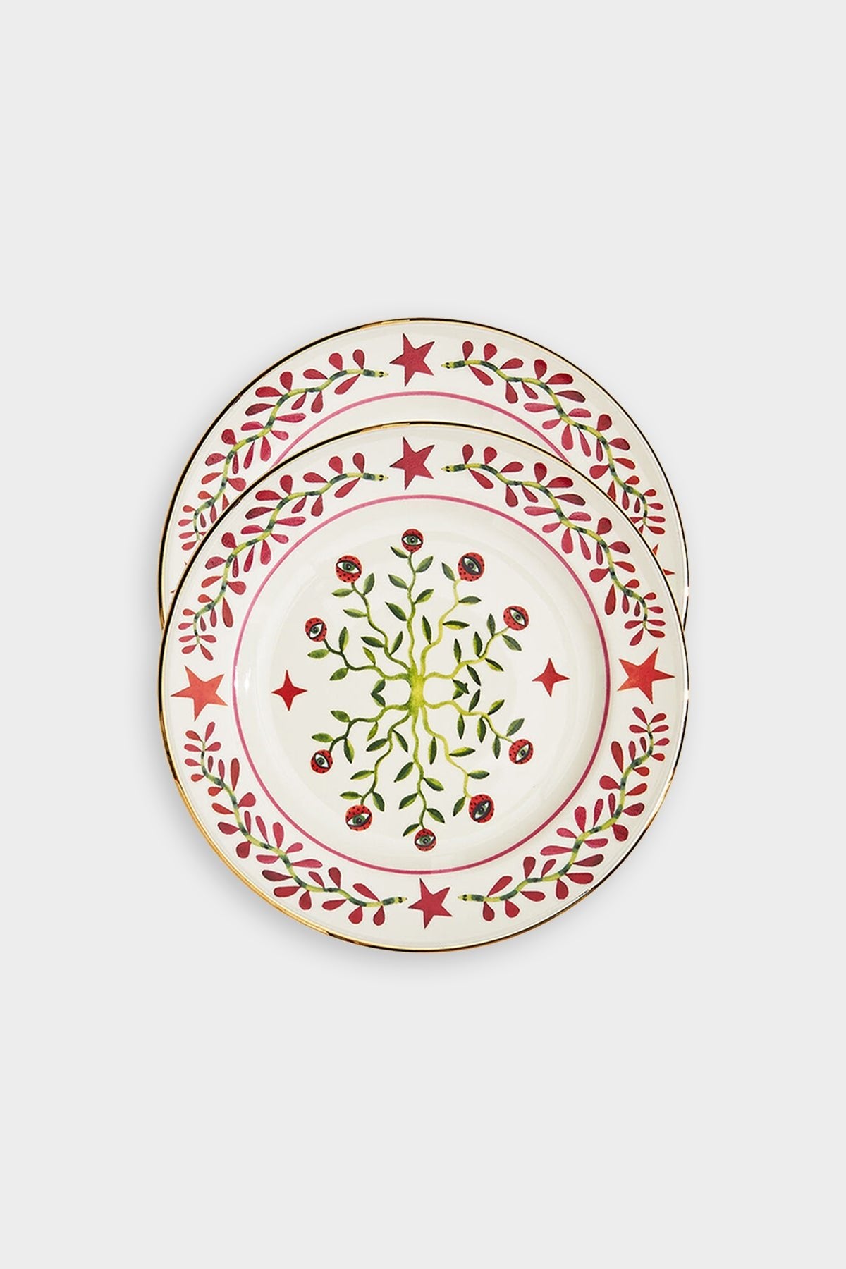 Dessert Plate Set of 2 in Eye Vines - shop-olivia.com