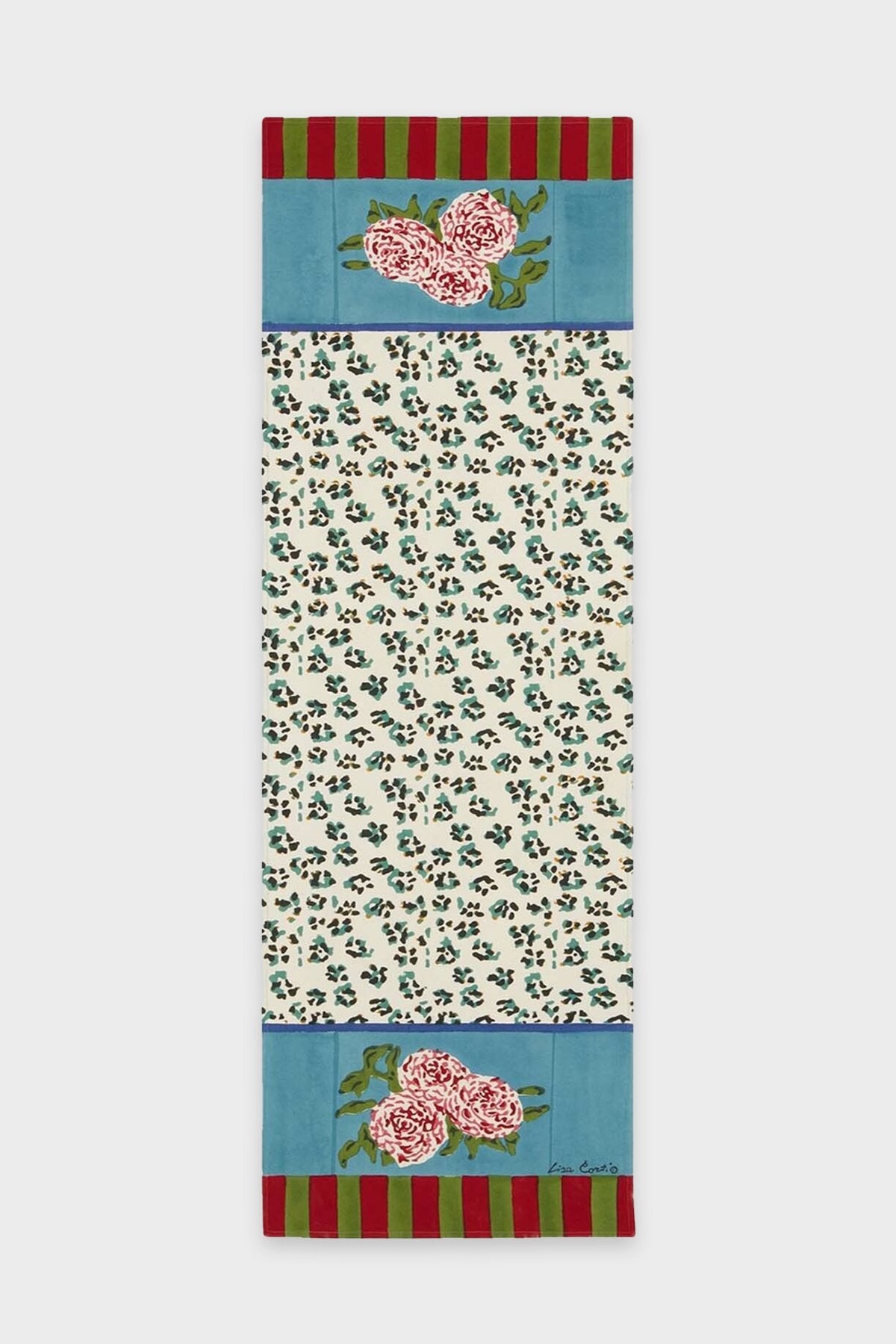 Double Mat Runner 50x150 Leopard Stripes in Sky - shop-olivia.com