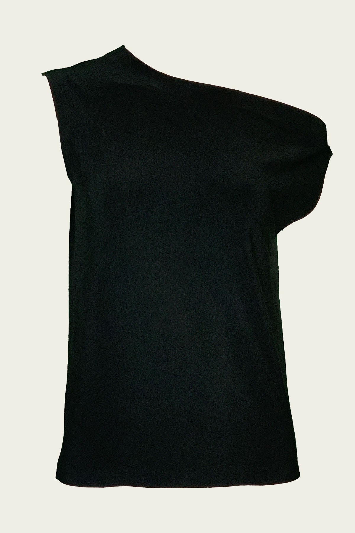 Drop Shoulder Top in Black - shop-olivia.com