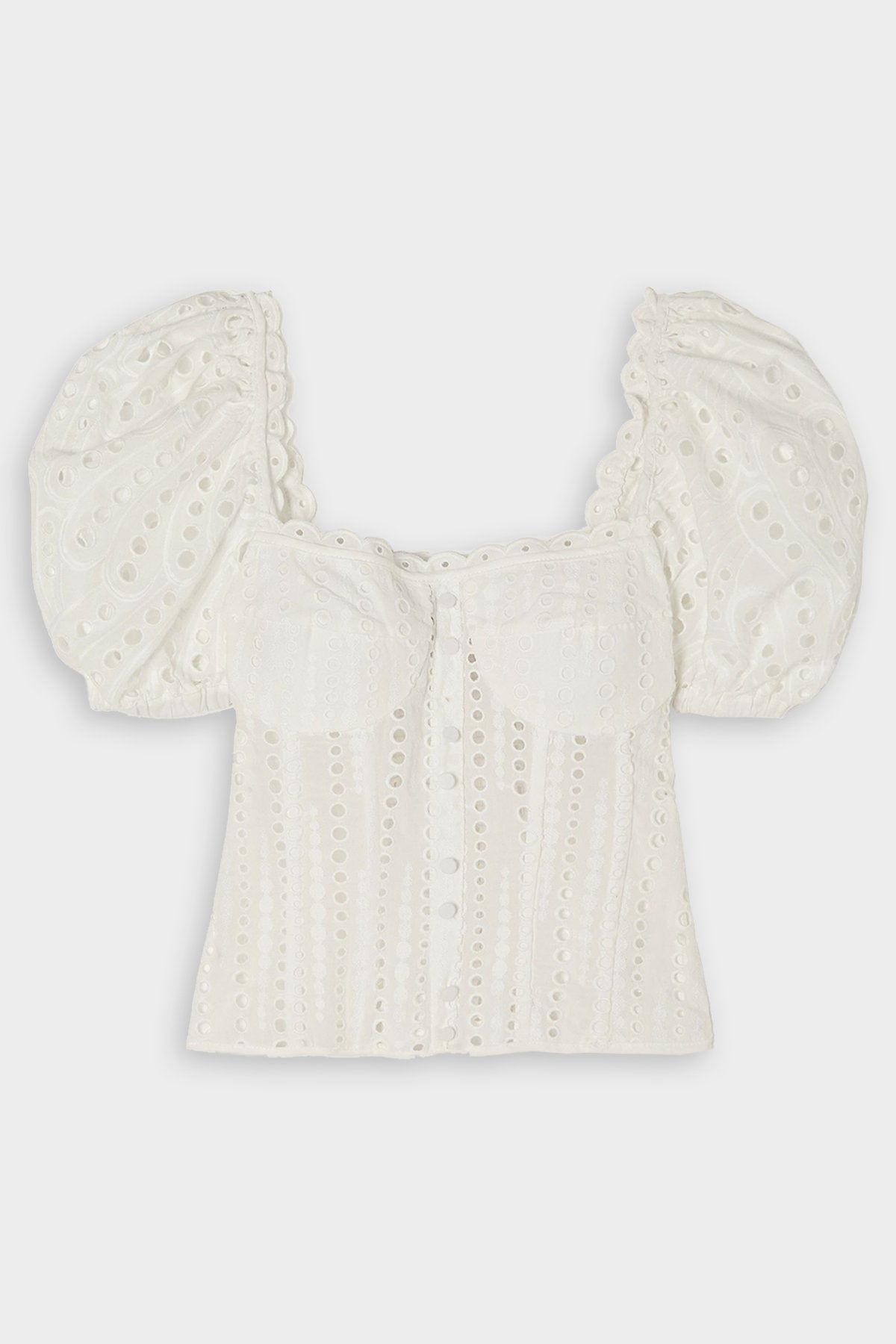 Ella Top in White - shop-olivia.com