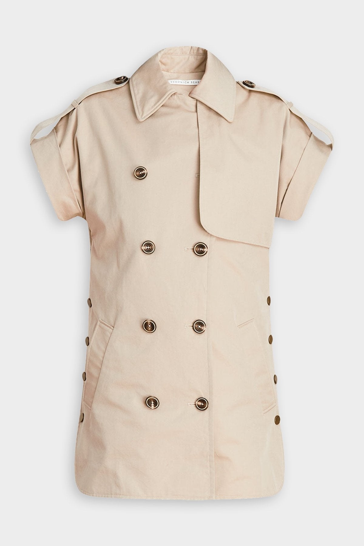 Ensie Dickey Trench Vest in Khaki - shop-olivia.com