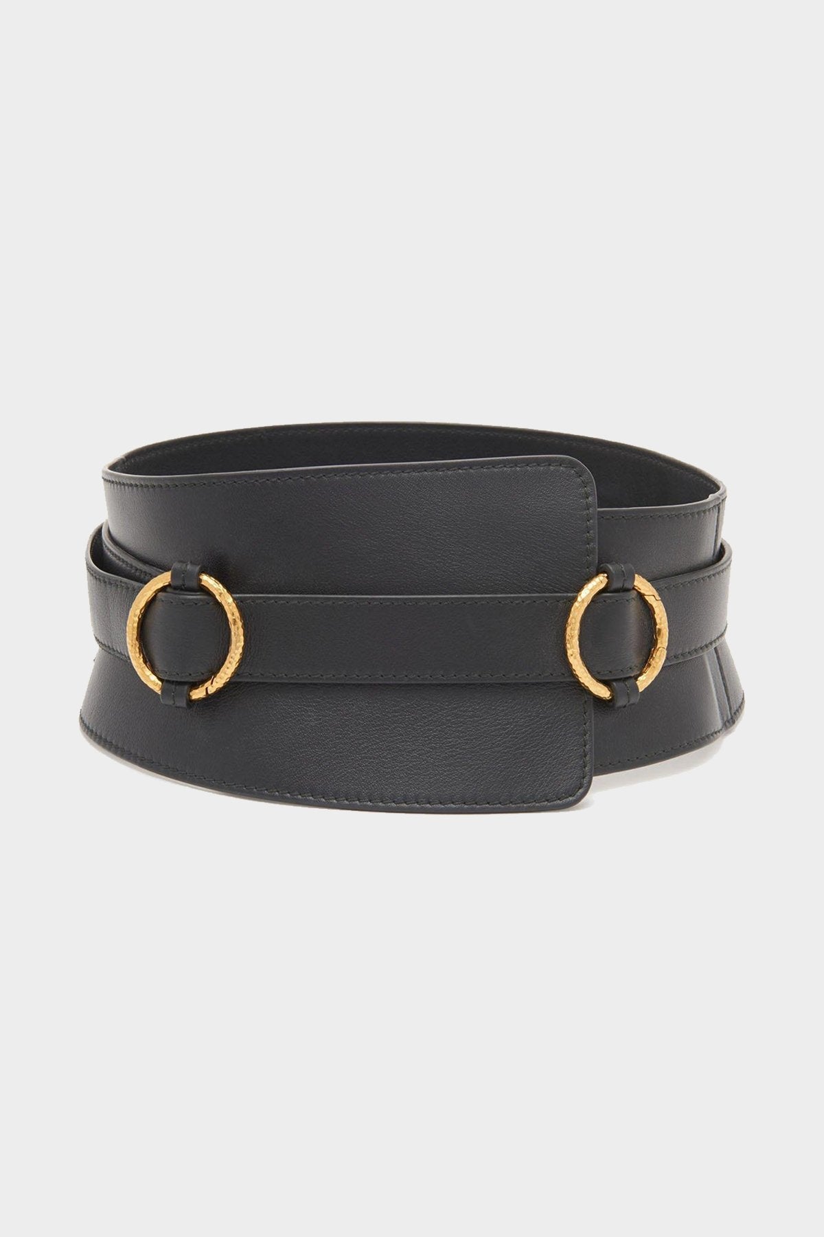 Esme Wide Belt in Noir - shop-olivia.com
