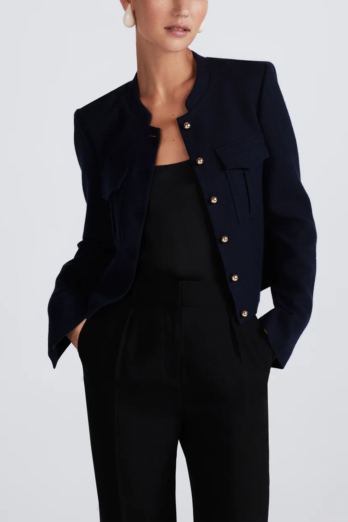 Essie Utility Jacket in Midnight - shop-olivia.com