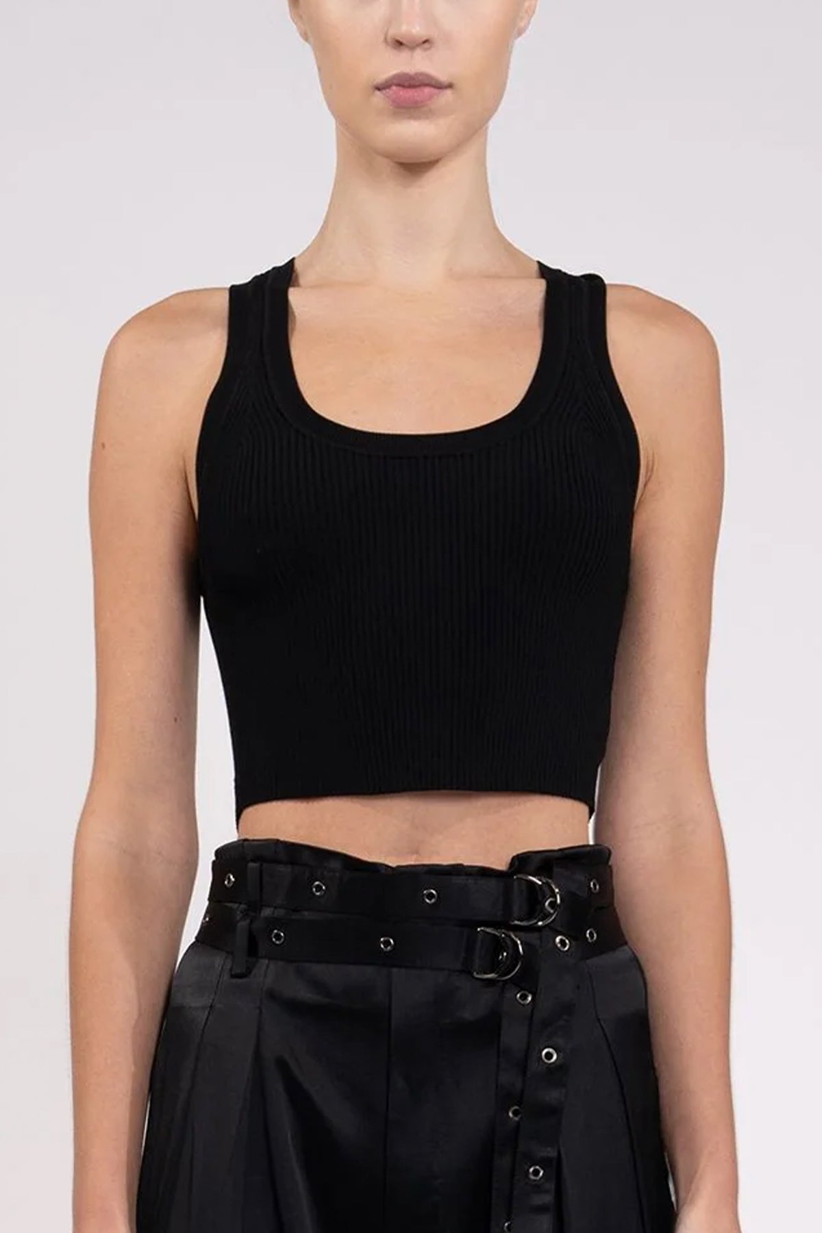 Eve Crop Top in Black - shop-olivia.com