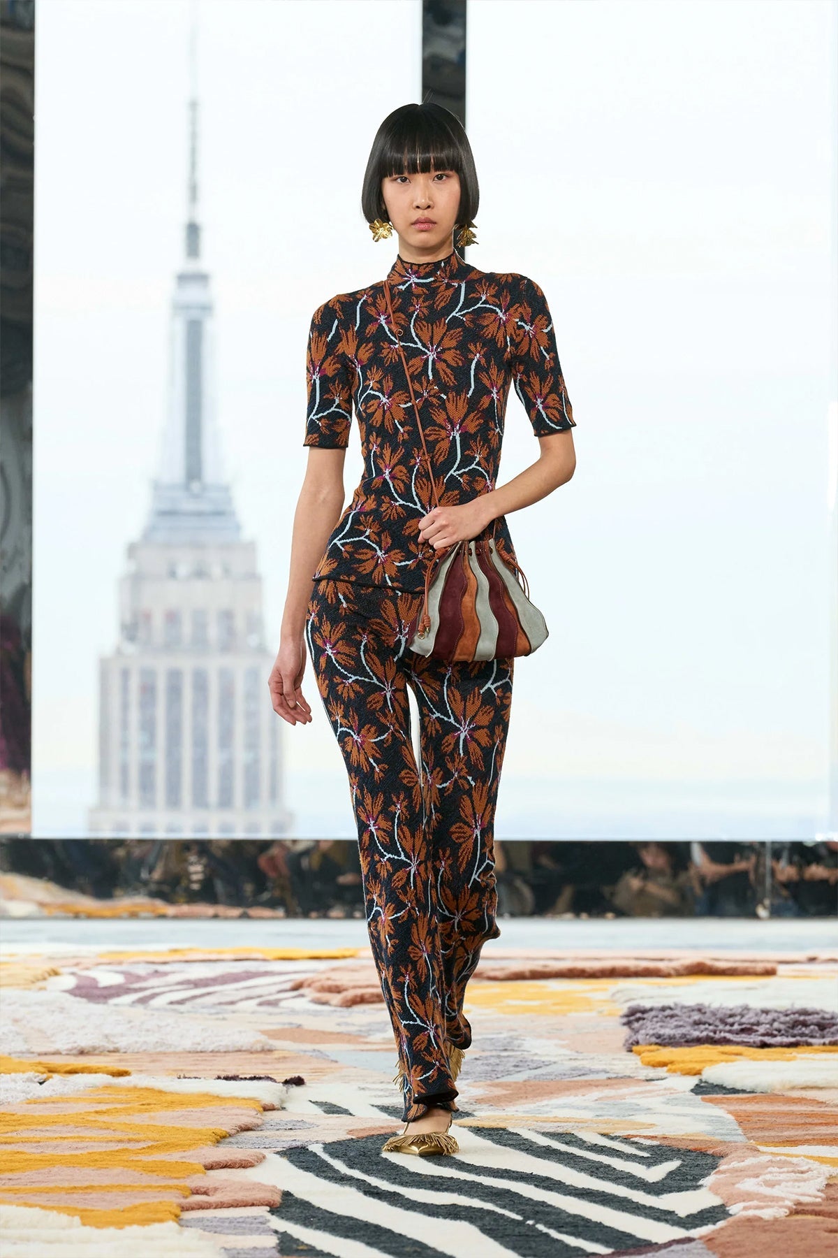 Flora Jacquard Top in Bellflower - shop-olivia.com