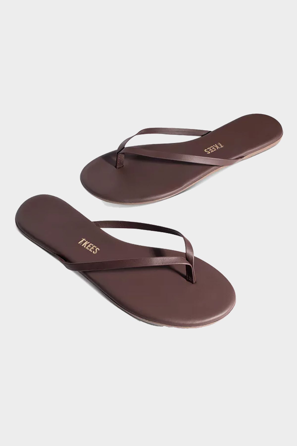 Foundation Matte Flip Flops in Cappuccino - shop-olivia.com